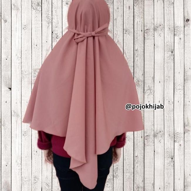 L4gi rame TERMURAH Jilbab Bergo Maryam Tali Non Pet Khimar Instan XL lebih panjangCodee L.5.PO1