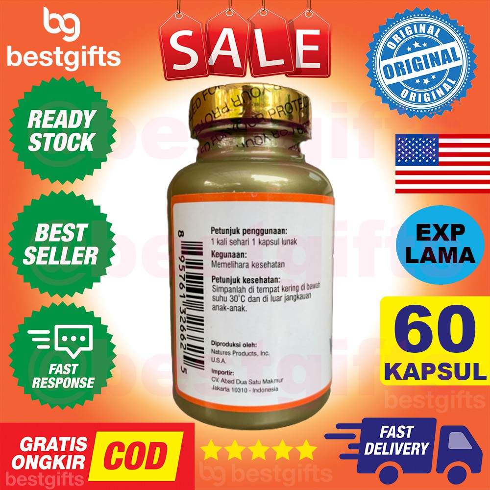 SEAQUILL SEA QUILL SEA-QUILL VITAMIN E 400 IU JANTUNG SARAF IMUN TUBUH PMS KESUBURAN PRIA 60 KAPSUL