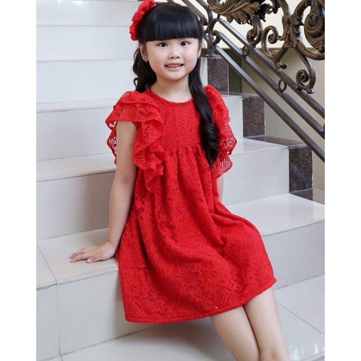 Dress Khaira Anak Unik/Gaun Anak/Dress natal anak/baju natal anak murah