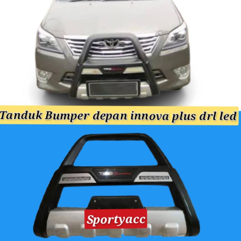 Tanduk Bumper depan innova plus DRL L.E.D