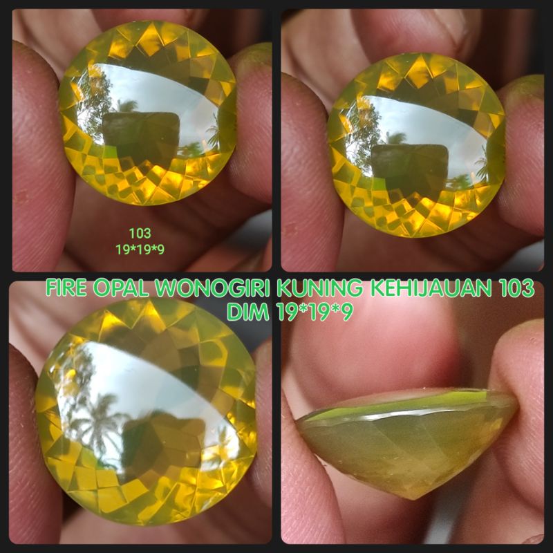 NATURAL FIRE OPAL WONOGIRI KUNING KEHIJAUAN  103