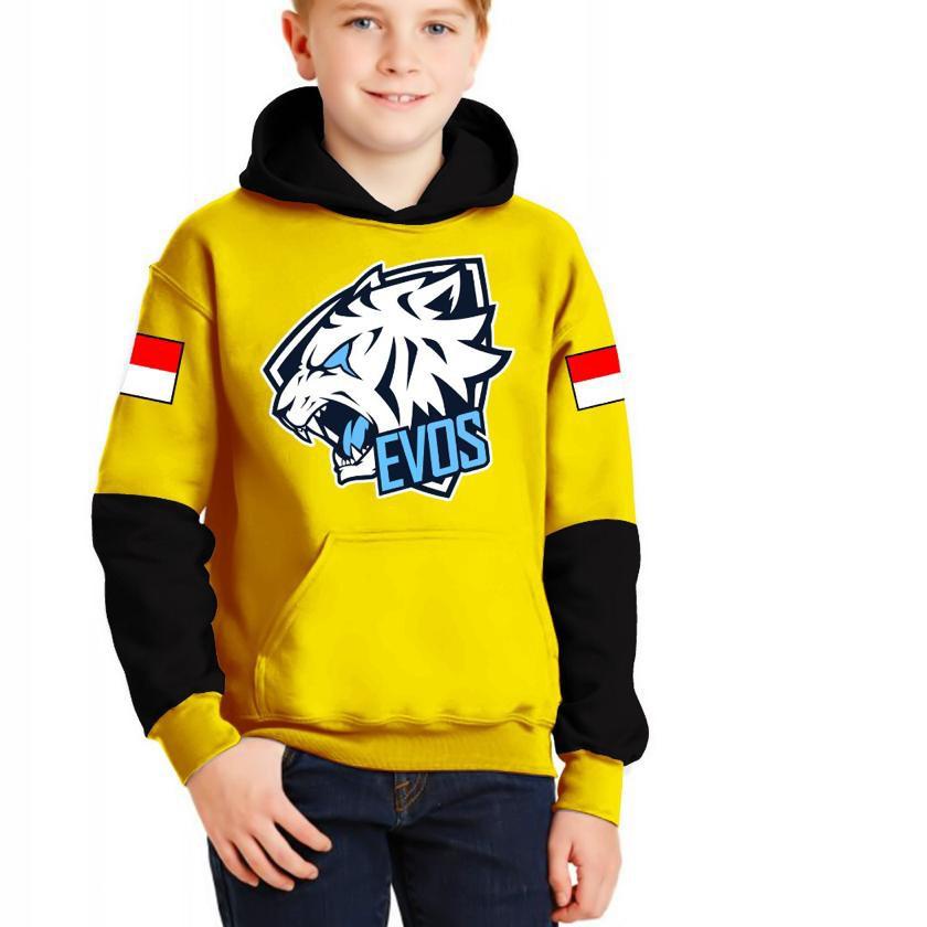 ◊ Hoodie Evos Anak Kombinasis / Hoodie anak / Jaket ff evos anak / Jaket free fire 6-13 TAHUN ◄