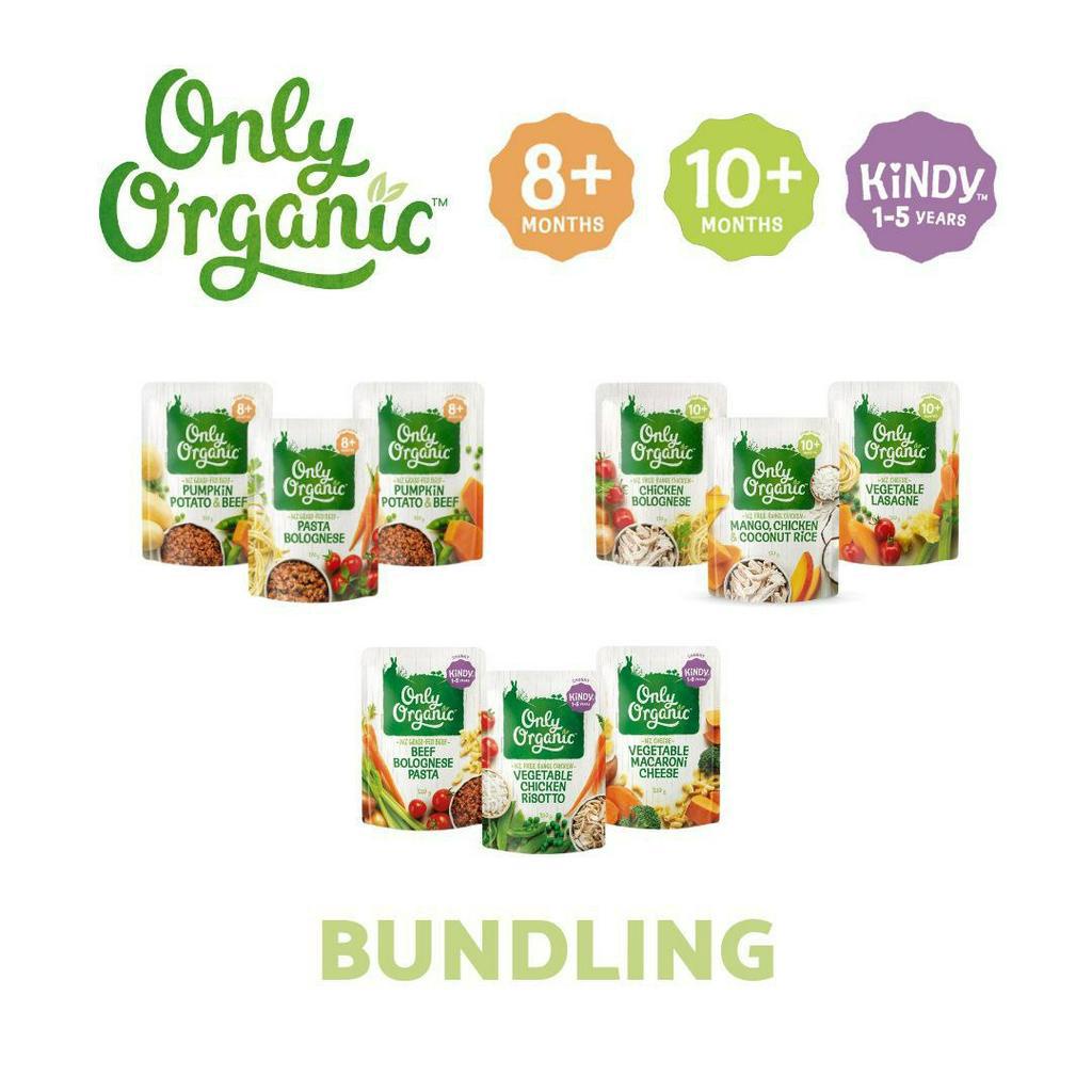 Bundling Only Organic Baby Food  8m+ / 10m+ / Kindy 1-5 years (@1pouch/variant)