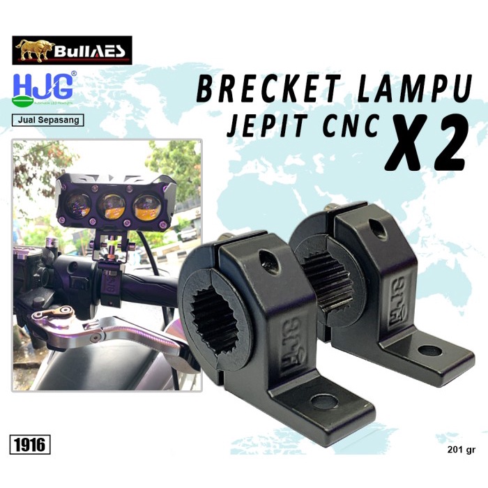 Brecket Lampu Motor CNC universal Merk HJG