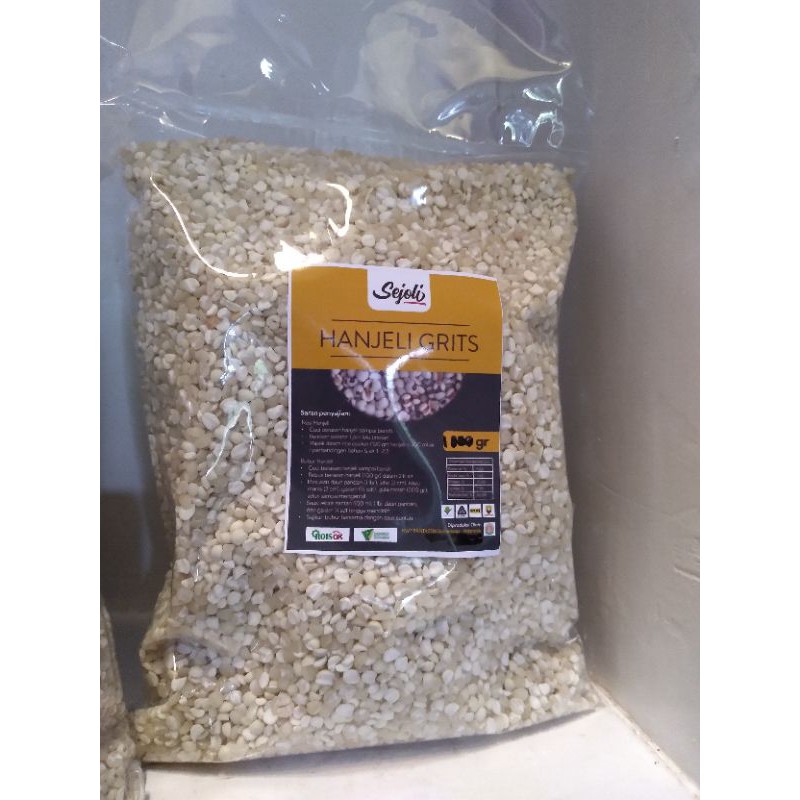Beras hanjeli (BERLI 1 KG) biji Hanjeli jali jali jepen jeten Barli Barley jagung mutiara cina