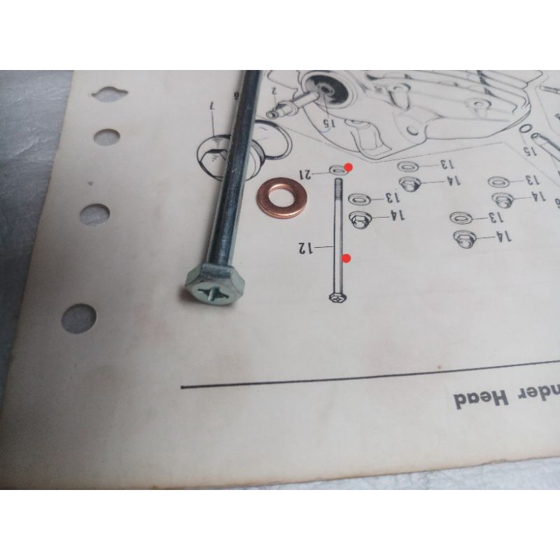 Baut Head Boring Honda CB100 CB125 GL100 GL125