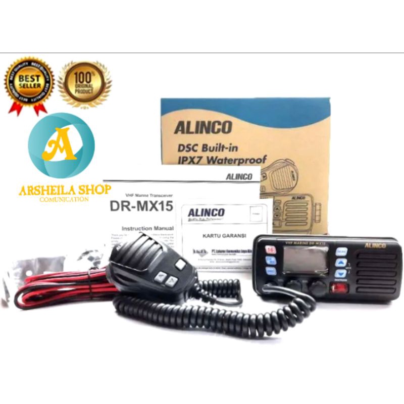 Radio rig marine vhf alinco DR MX 15 murah radio kapal