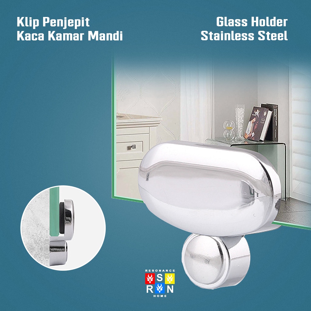 Penjepit Kaca - Cermin Oval / Glass Holder Resonance Home