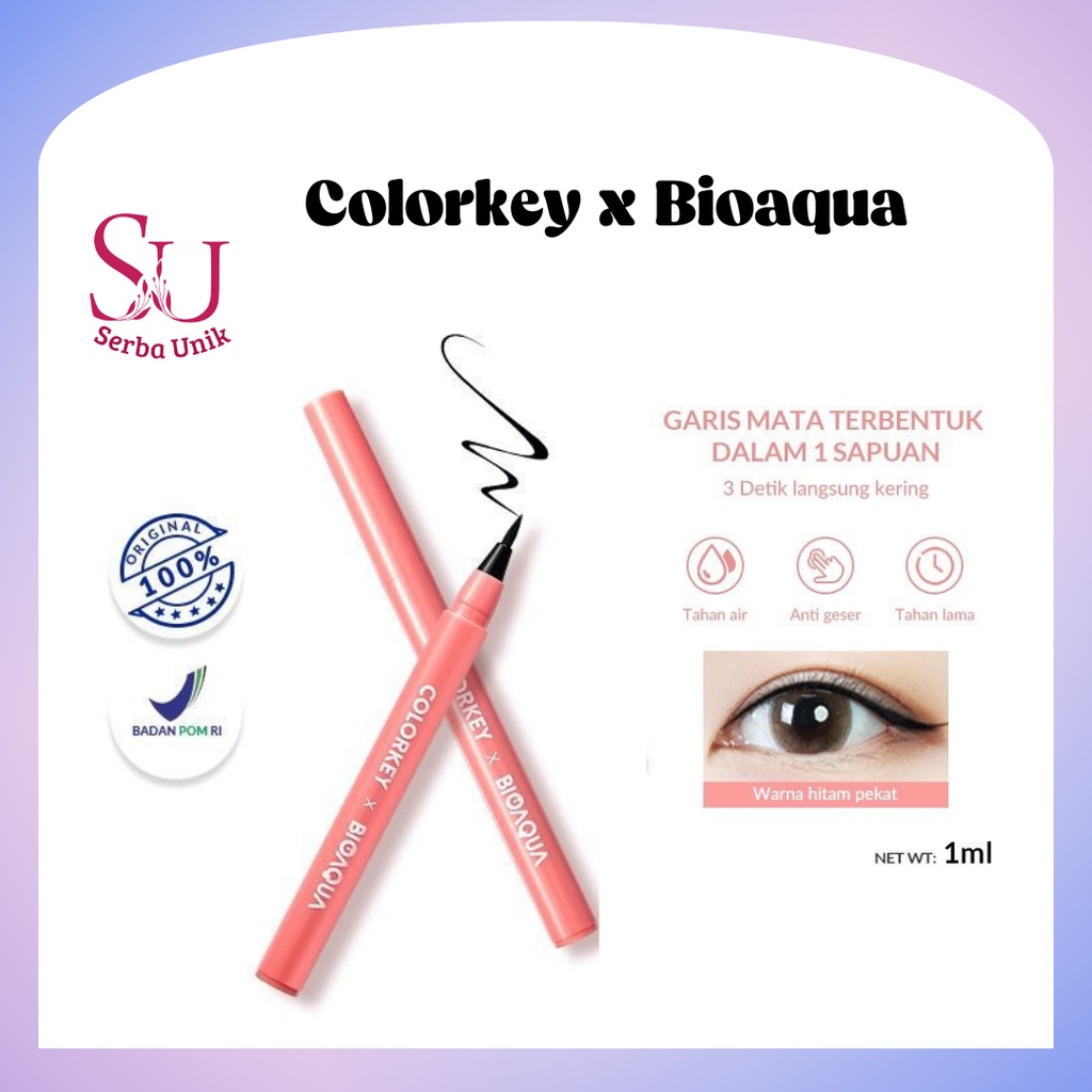 Colorkey X Bioaqua Stay On Lip Cream | Paint Your Brow Gel | Fine Brow Sculpting Pencil