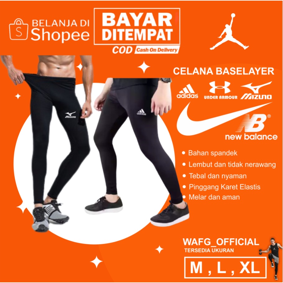 celana baselayer dewasa tebal  unisex pria wanita manset kaki panjang olahraga leging sport dewasa p