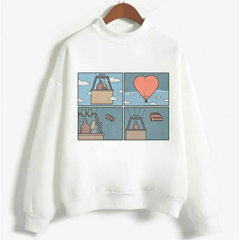 CLOUDY HEART SWEATER WANITA - SWEATER TEBAL PREMIUM