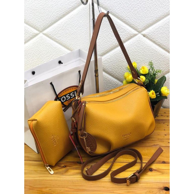 tas wanita slempang 3 ruang free pouch