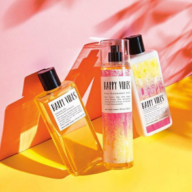 BATH &amp; BODY WORKS BBW HAPPY VIBES BODY LOTION 236 ML