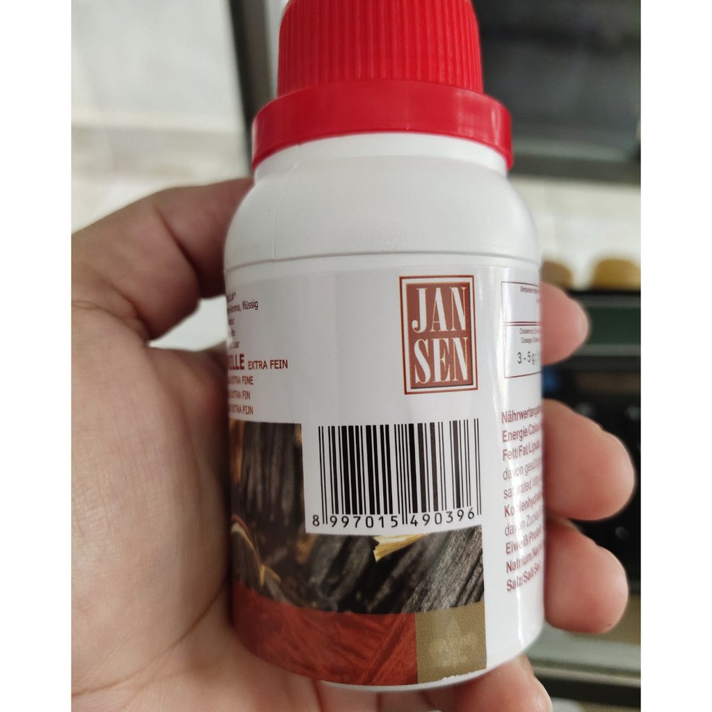 

Jansen Vanilla Extract Halal / Vanila Ekstrak / Pasta Vanila Extra Fine kemasan 100 gram