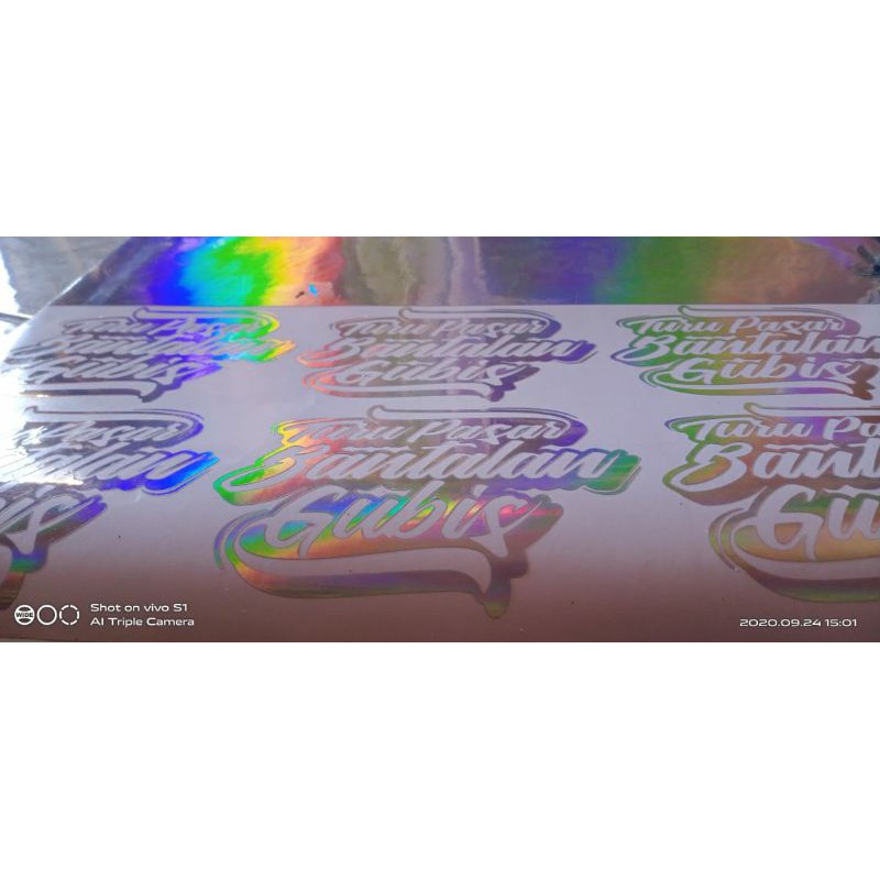 

sticker hologram cutting stiker custom