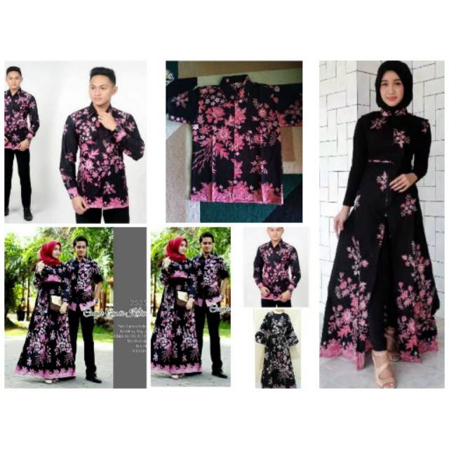 Couple batik keluarga cenderawasih pink CARDY batik gamis batik Hem anak gamis anak