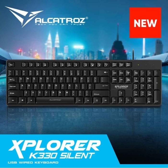 Alcatroz Xplorer K330 Silent HI-Definition USB Wired Keyboard