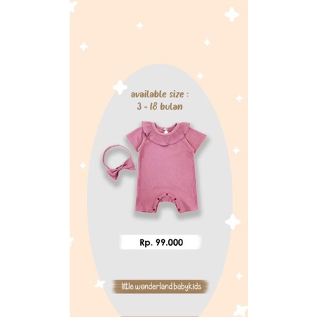 Royale bebe Bianca Romper and headband