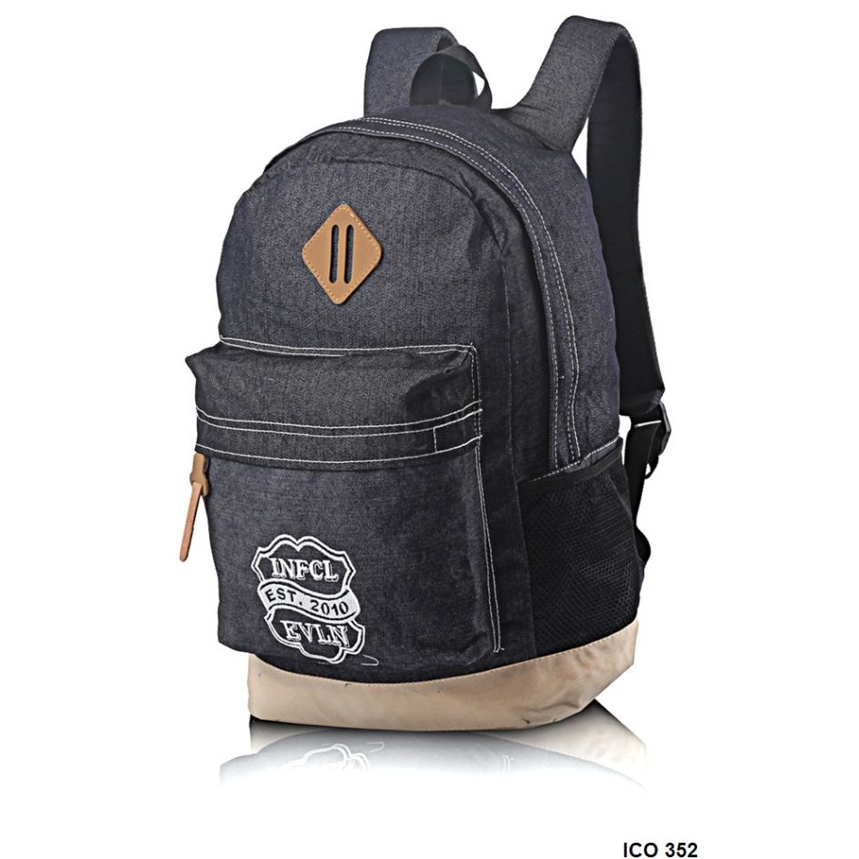 Tas Ransel Jeans Hitam Laptop – ICO 352