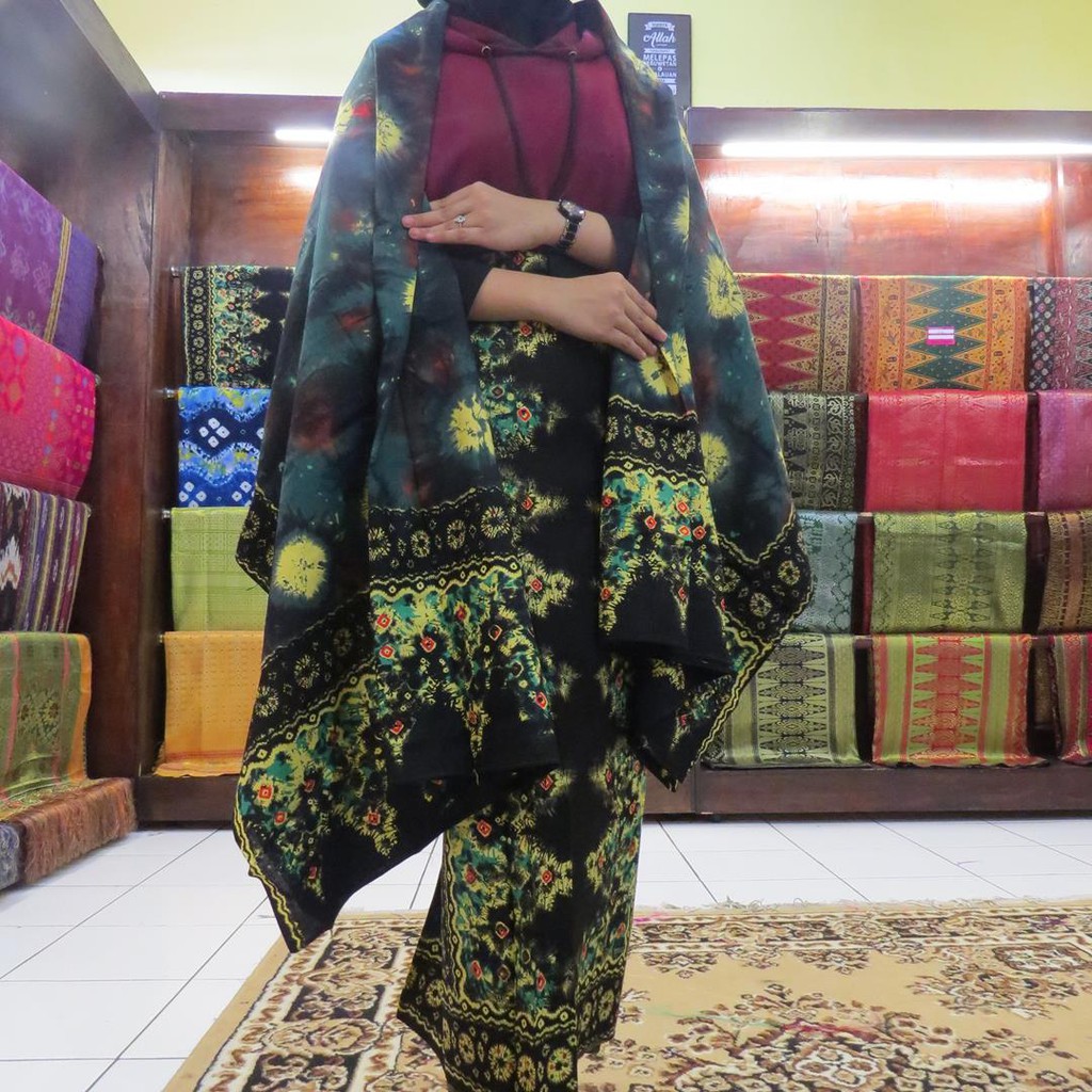 Kain Jumputan Khas Palembang Set Hijau Tosca Shopee Kain Jumputan Khas Palembang Set Hijau Tosca Shopee