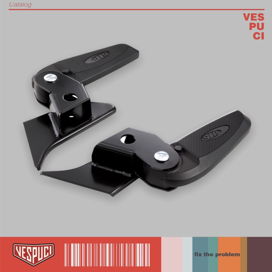 Jual Footstep / Footrest / Footpegs SIP Black / Hitam Vespa Sprint