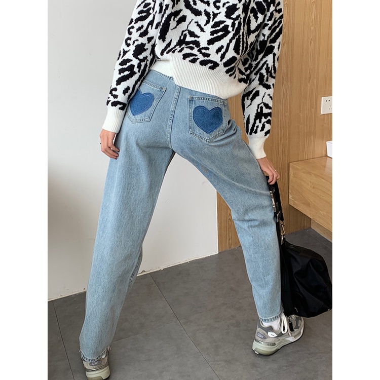 celana jeans wanita boyfriend jeans high waist