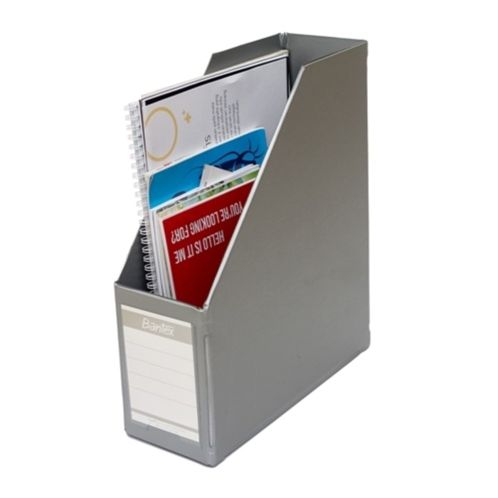 

Bantex Magazine File (Box File) A4 10cmSilver #4012 17