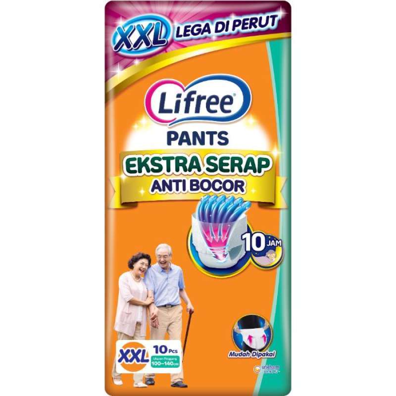 Lifree Extra Serap XXL10 - Lifree Popok Celana Extra Serap XXL 10