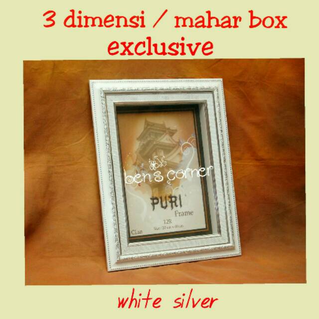 Frame mahar / frame 3 dimensi/frame box uk.12R 30x40
