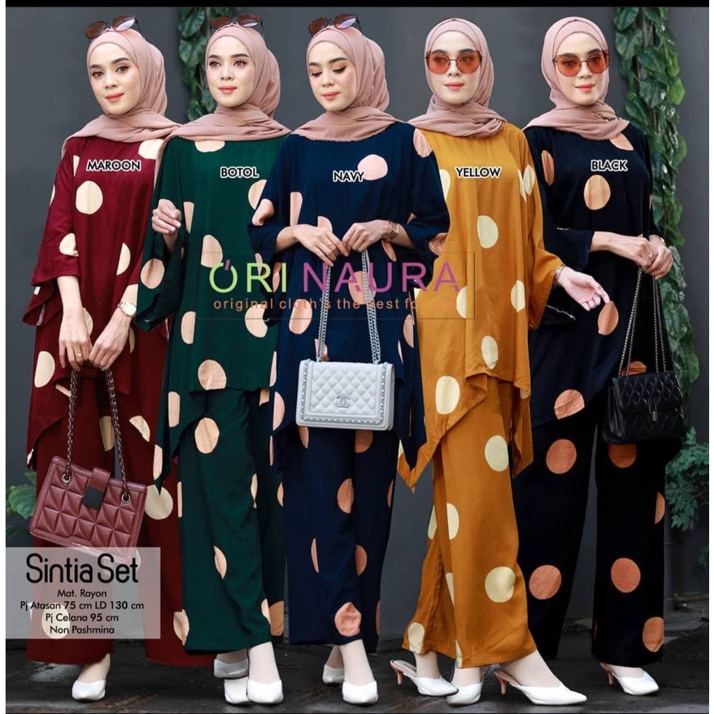 One Set Jumbo Wanita Waka Waka Rayon Premium Setelan Wanita Lengan Pendek Busui Set Rayon Kekinian