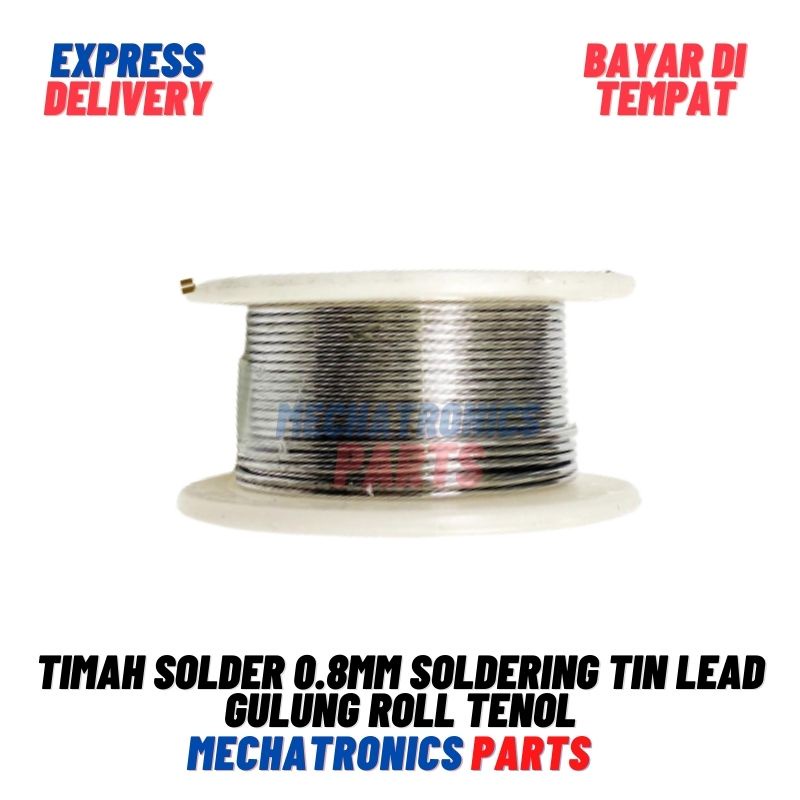 [DEV-9457] TIMAH SOLDER 0.8MM SOLDERING TIN LEAD 0.8MM GULUNG ROLL TENOL ROL