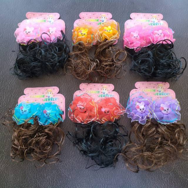 [AC]Jepitan Rambut Palsu Wig Anak / Curly Hair Clip (ready slide pertama)