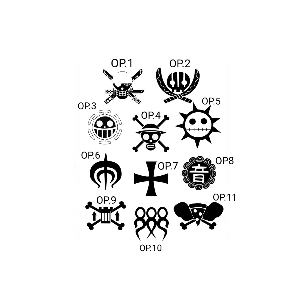 ANIME ONEPIECE TATOO TEMPORER/TATTOO TEMPORARY ANTI AIR KUALITAS IMPORT