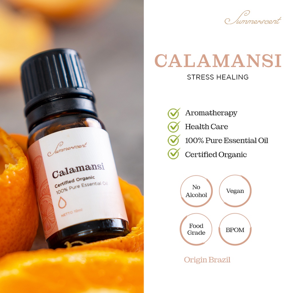 SUMMERSCENT Essential Oil Aromatherapy Aroma Calamansi Pengharum Ruangan Esential Oil Aromaterapi