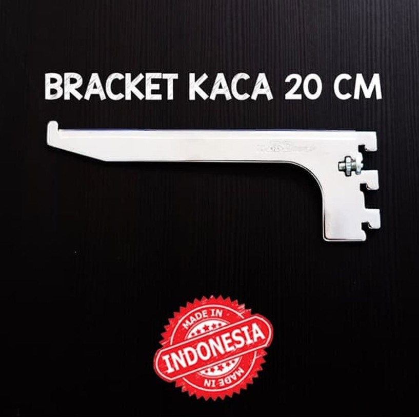 daun brecket kaca/siku kaca 20cm