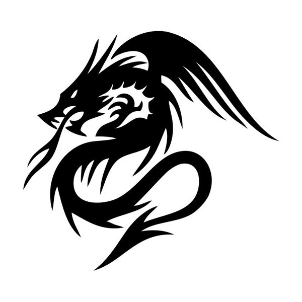 Stiker Cutting naga tribal untuk mobil motor laptop dll