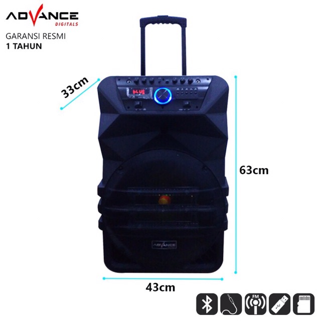 Advance Speaker Meeting Portable 15 inch ADVANCE K-1512 Bluetooth bonus 2 Mic