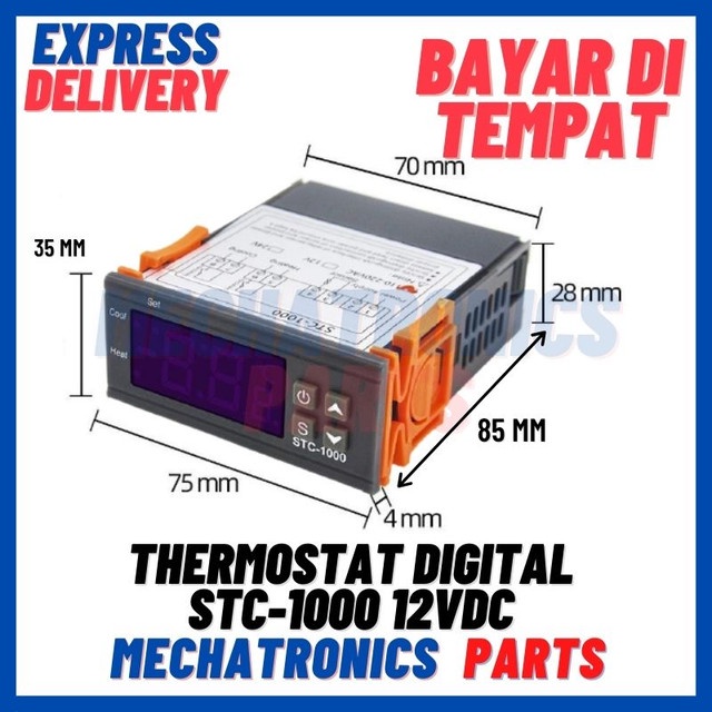 [MDL-9053] THERMOSTAT DIGITAL STC-1000 12VDC SUHU TEMPERATURE CONTROL