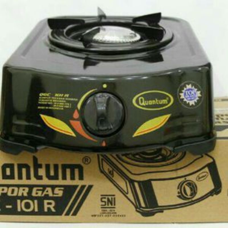Quantum Kompor Gas 1 Tungku Teflon Hitam QGC101R
