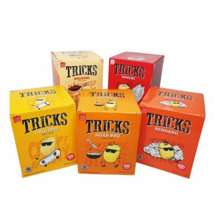 

504Oekh Snack Tricks Baked Chips Potato Kentang Box Isi 10 - Barbeque 6J4727iyfi