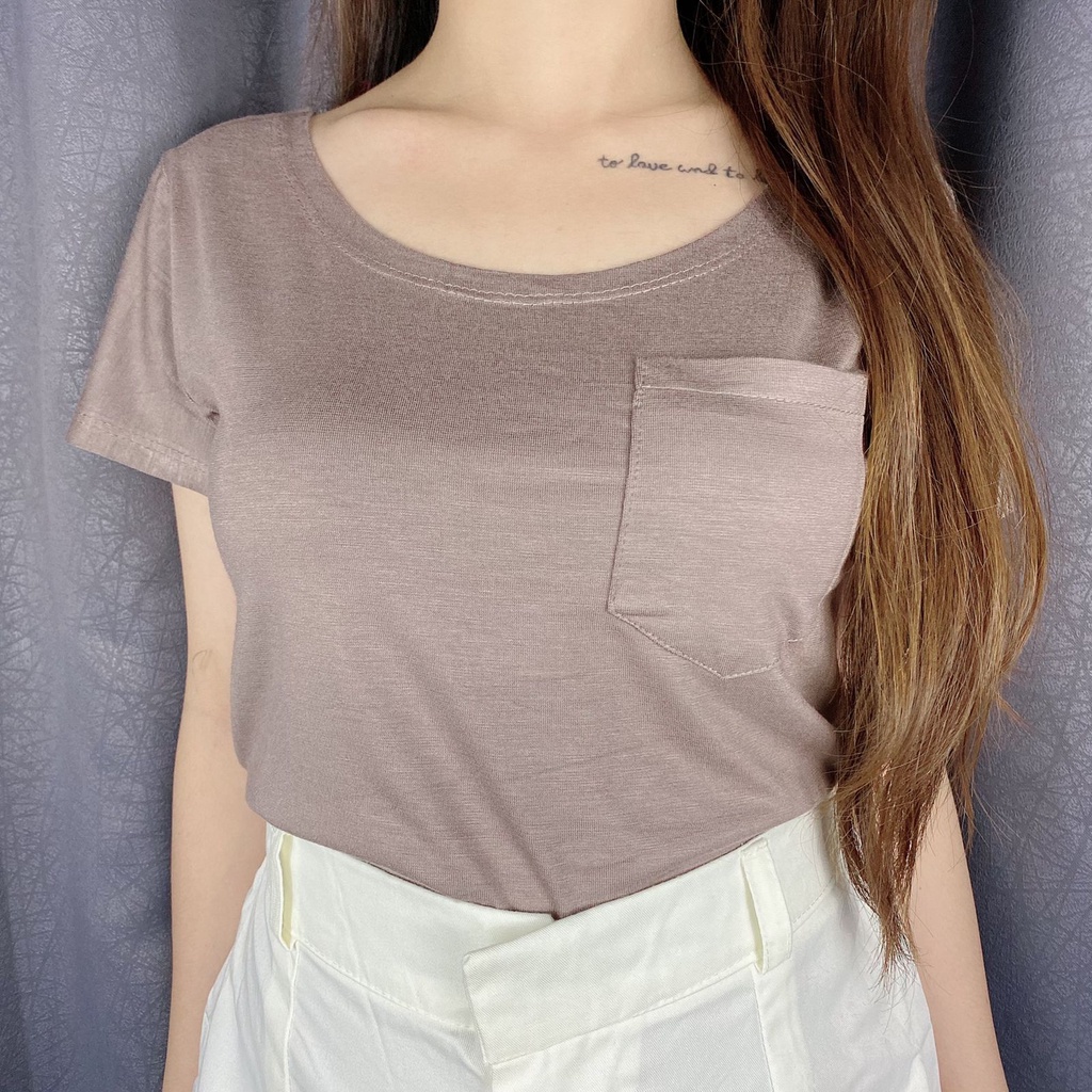 Vimel Collection - Crop top Pocket Polos / Crop Wanita