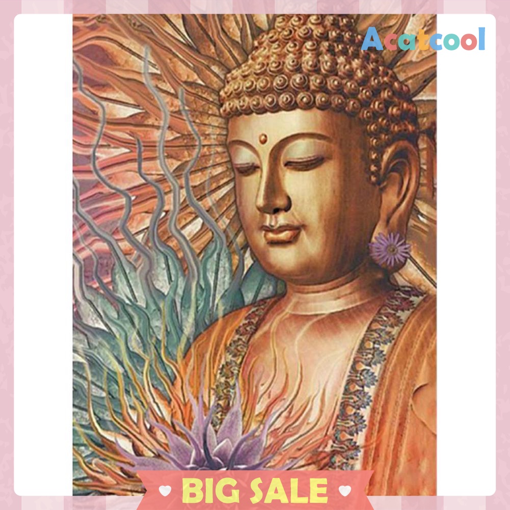 5D DIY Full Drill Diamond Painting Buddha Cross Stitch Embroidery Mosaic