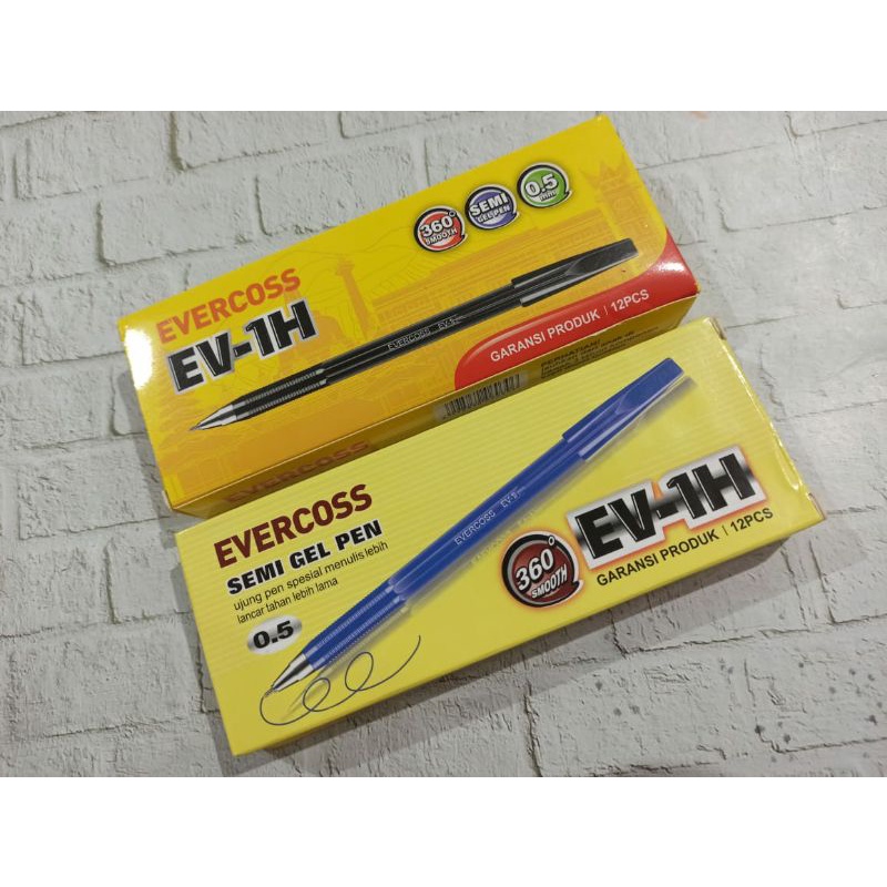 

Semi gel Pen EV-1H Evercoss/(DAPAT 12PC) / pulpen Evercoss