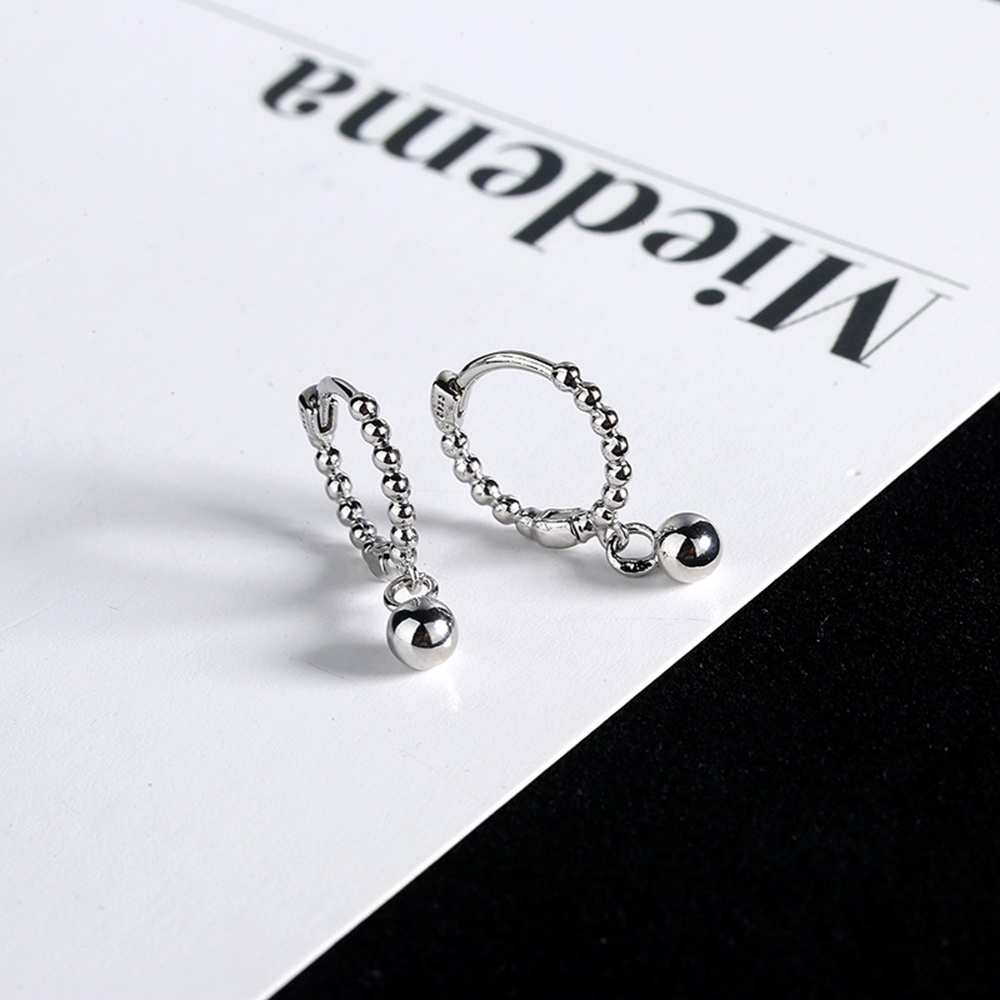 【COD Tangding】1pc Anting Kait Gantung Pendek Wanita Desain Manik Bulat Kecil