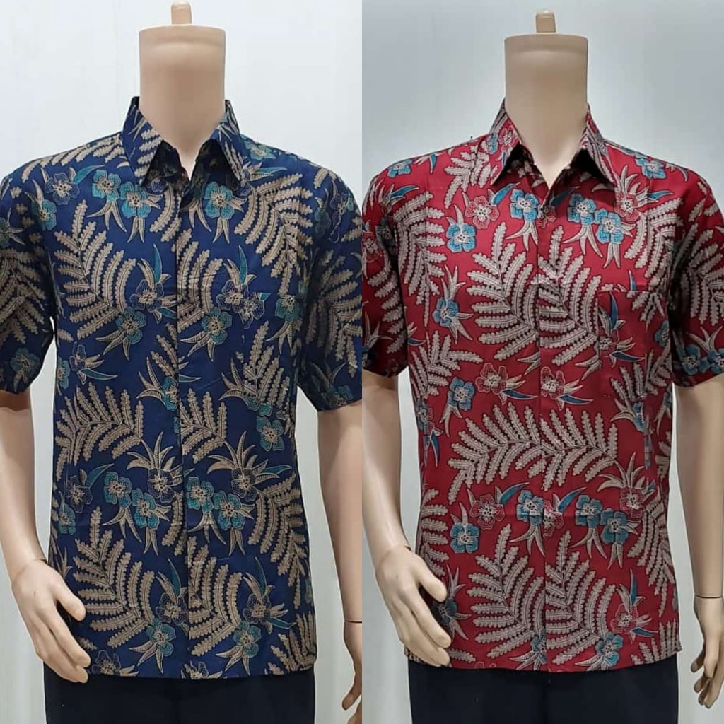 Baju Pria Kemeja Batik Rosita Biru