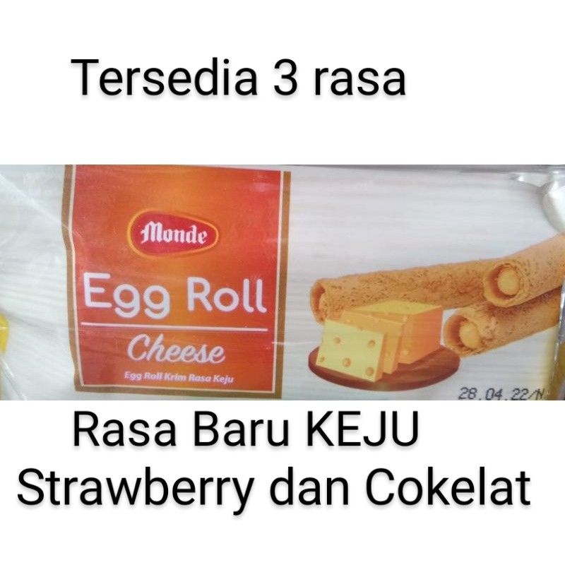 

Monde Serena Egg Roll Stik cokelat, Monde egg roll strawberry egg roll stick strawberry isi 10 buah