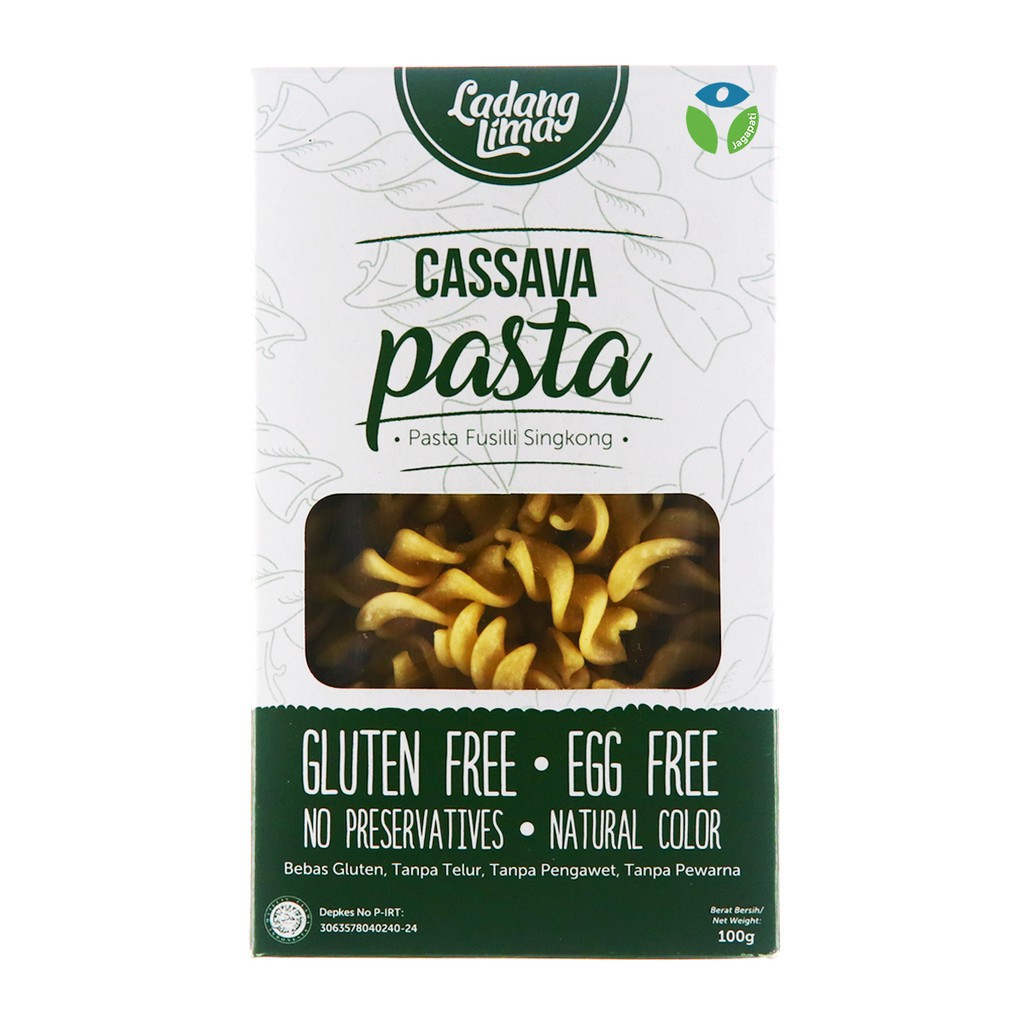 Ladang Lima Pasta Cassava Fusili 100gr - Pasta Organik - JB