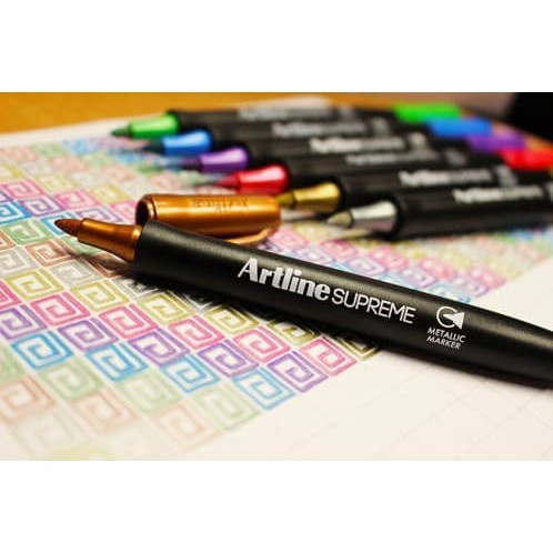 

Unik Spidol Metalic Supreme Marker Artline Epf-790 1 Set 4 Warna Trendi