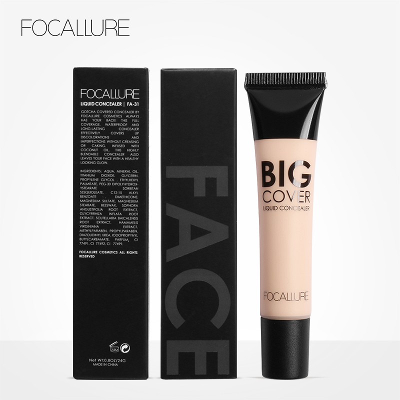 FOCALLURE Big Cover Liquid Concealer-Face MakeUp Untuk Mata FA31