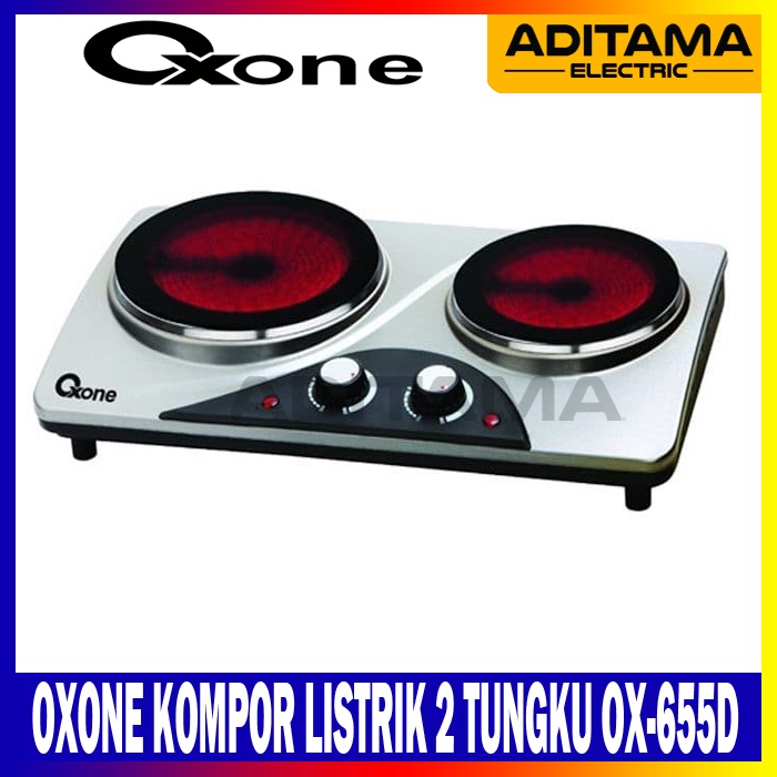 OXONE KOMPOR LISTRIK 2 TUNGKU OX-655D/ DOUBLE CERAMIC STOVE OXONE 655D